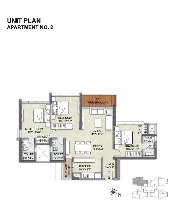 Kalpataru Sunrise Unit Plan Apt 02