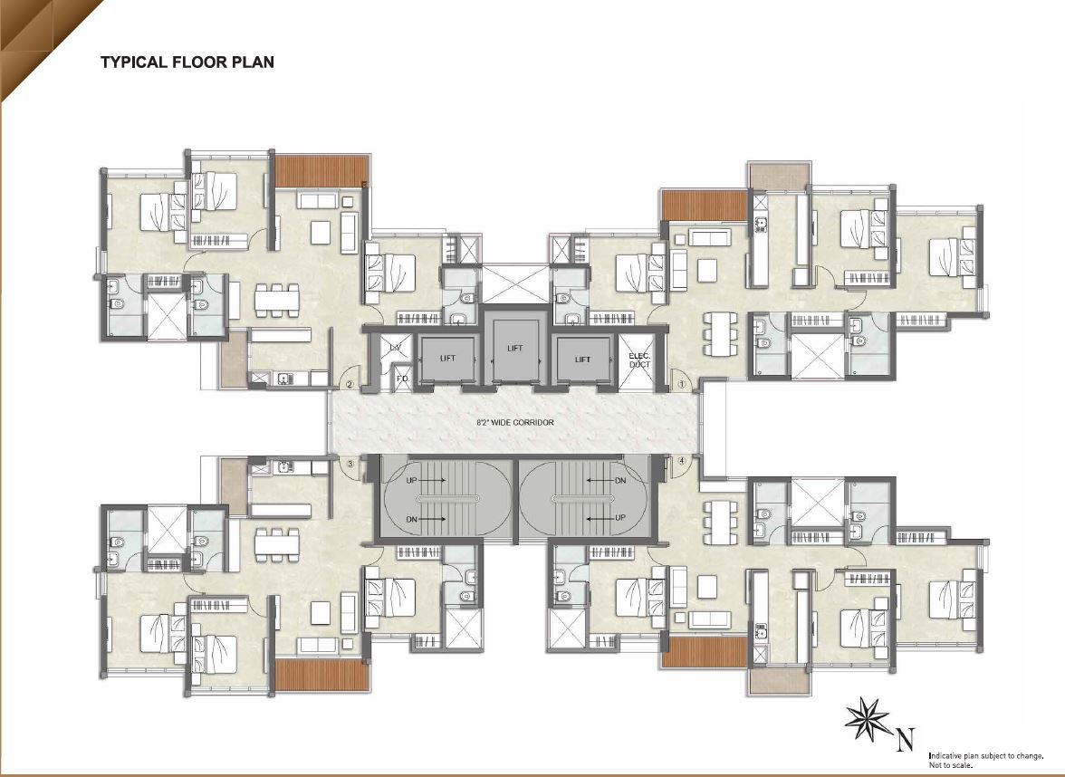 Kalpataru Sunrise Typical Floor Plan