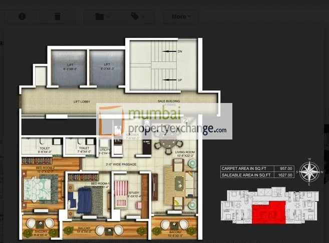 2.5 BHK Floor Plan
