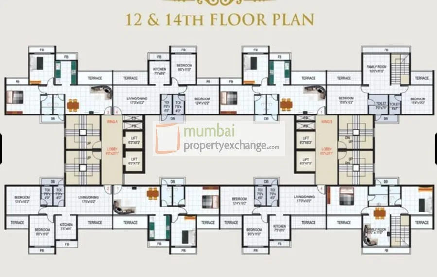 12th&14th Floor Plan