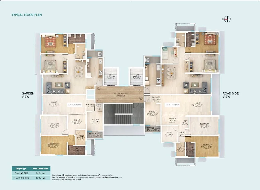 Sumit Garden Typical Floor Plan