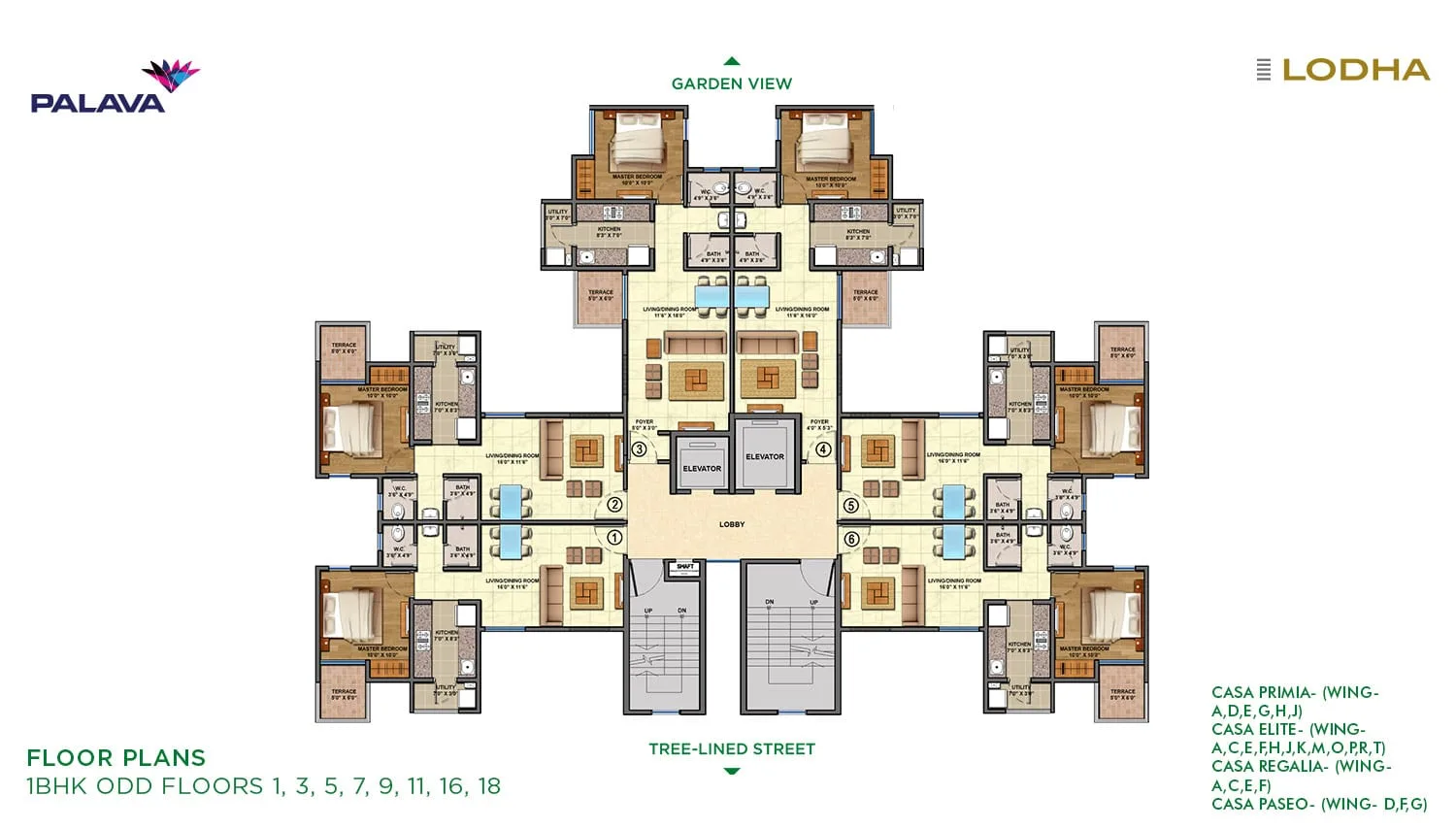Lodha Lakeshore Greens 1BHK Floor Plan Odd