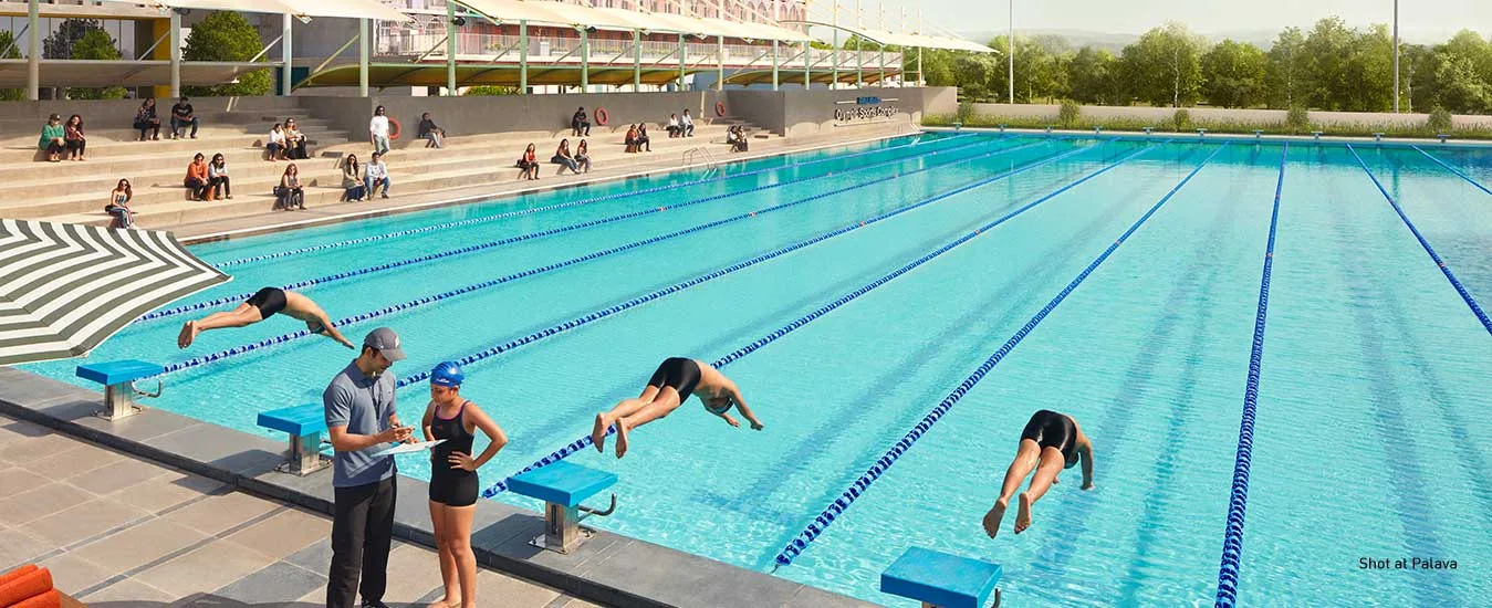 Olympic size swimming pool at Lakeshaore Greens