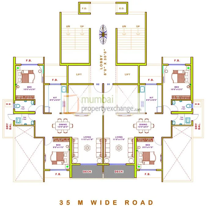 5,11,17,23rd Floor Plan