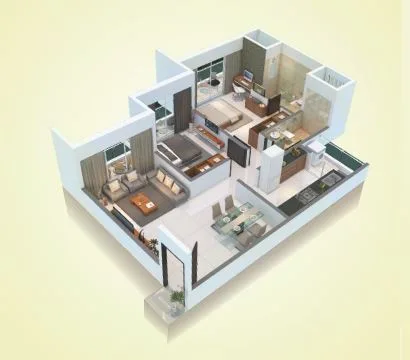 2 BHK Floor Plan