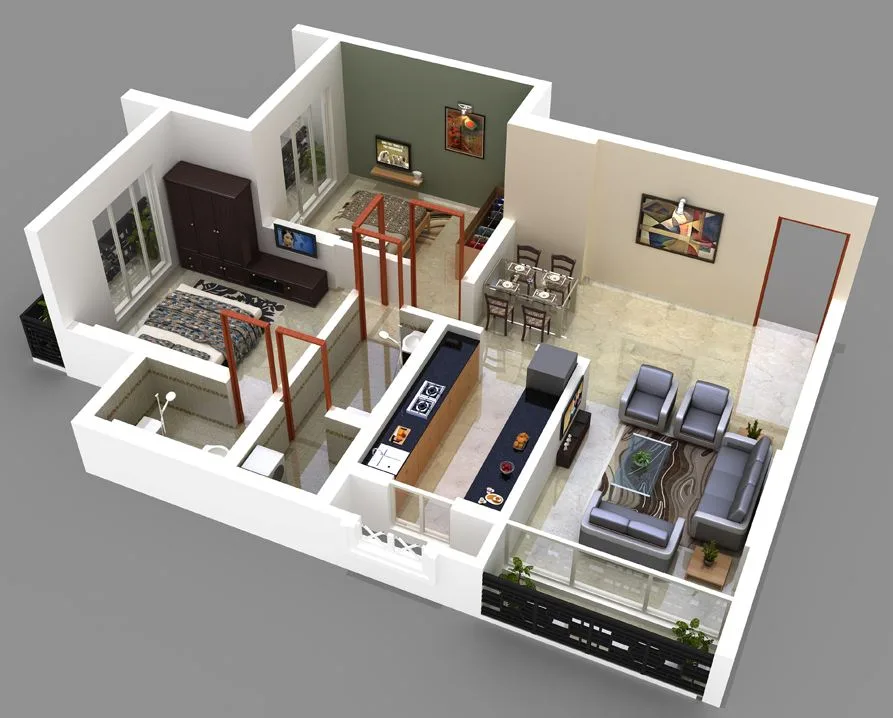 2BHK Floor Plan