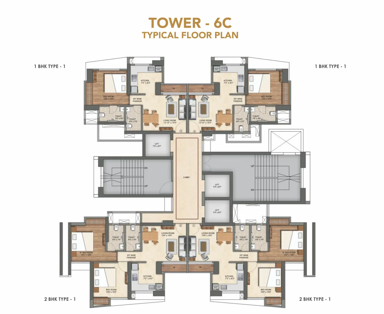 Tower 6C - Floor Plan