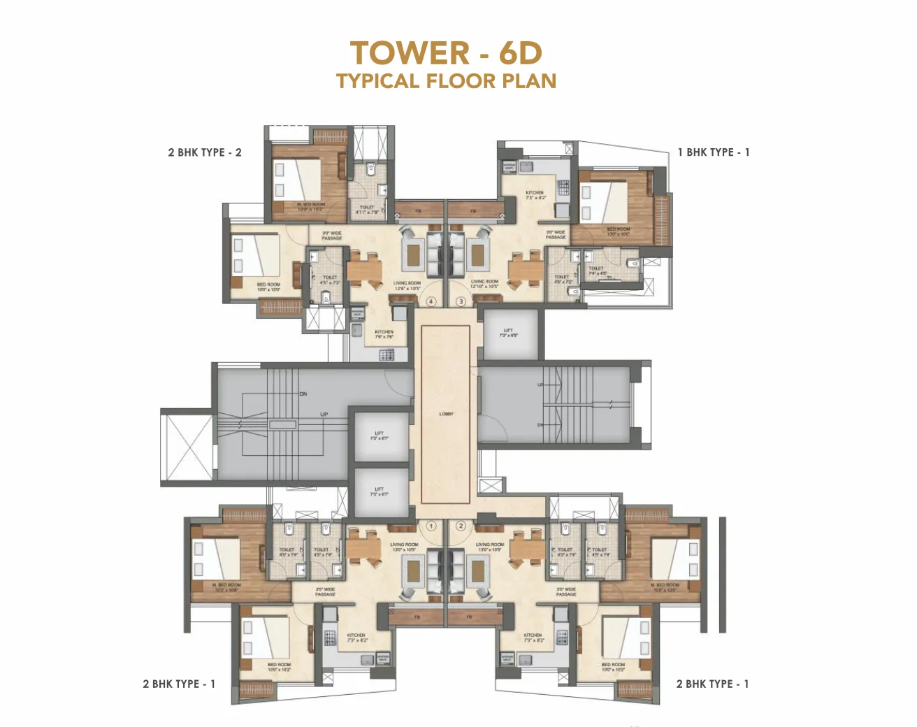 Tower 6D - Floor Plan
