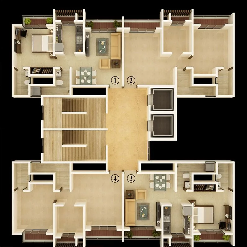 Unique Greens, Thane West — floor plan 1