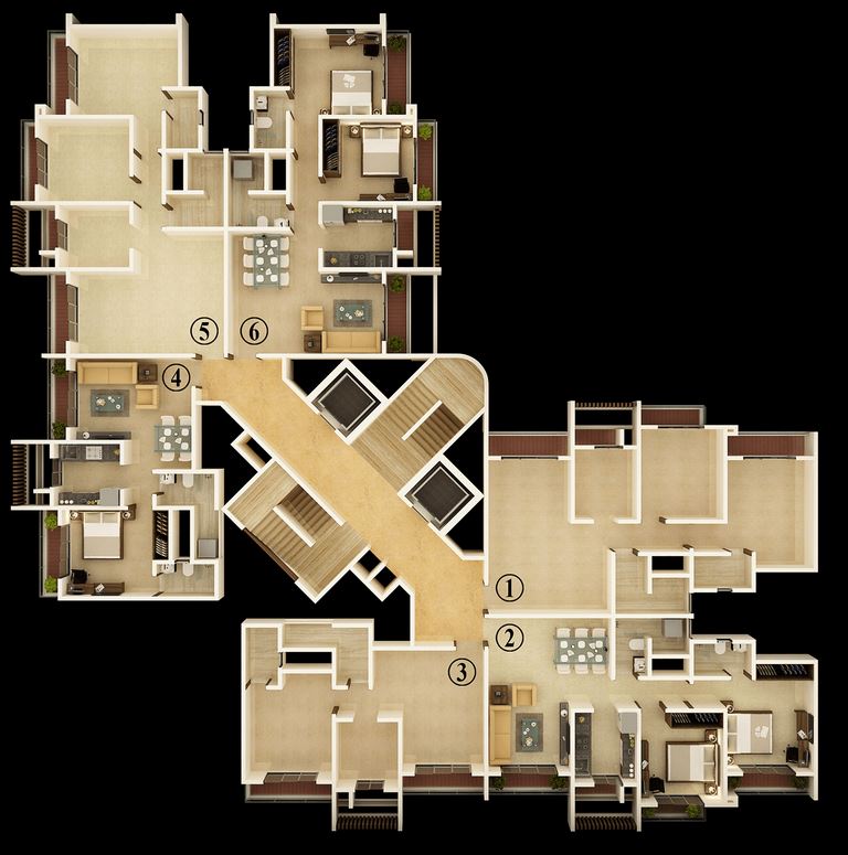 Unique Greens Typical Floor Plan 2