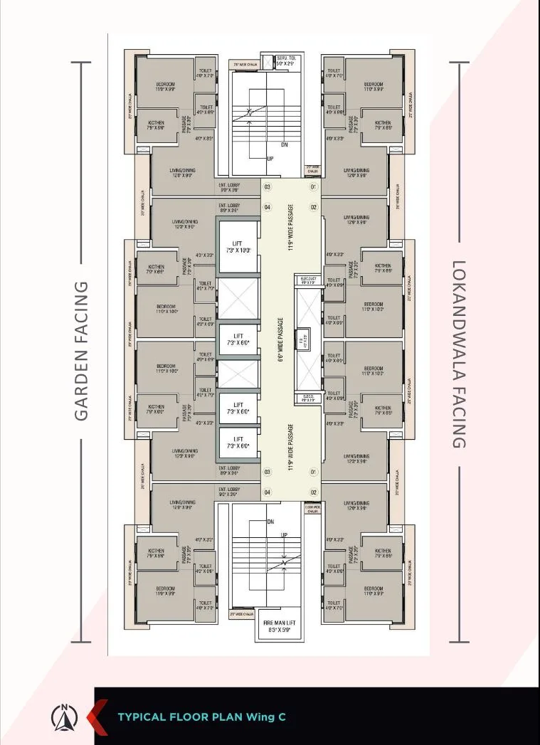 UK Iridium Typical Floor Plan Wing C