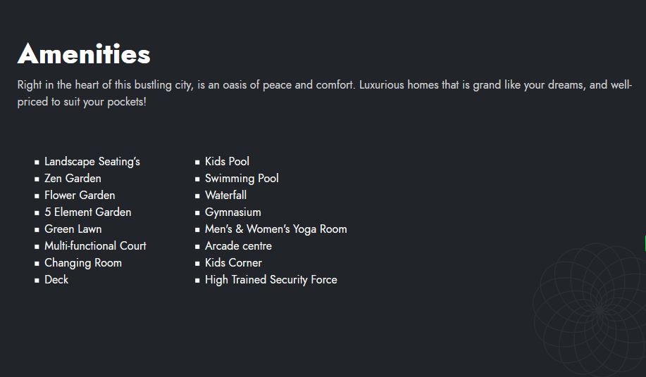 UK Iridium Amenities