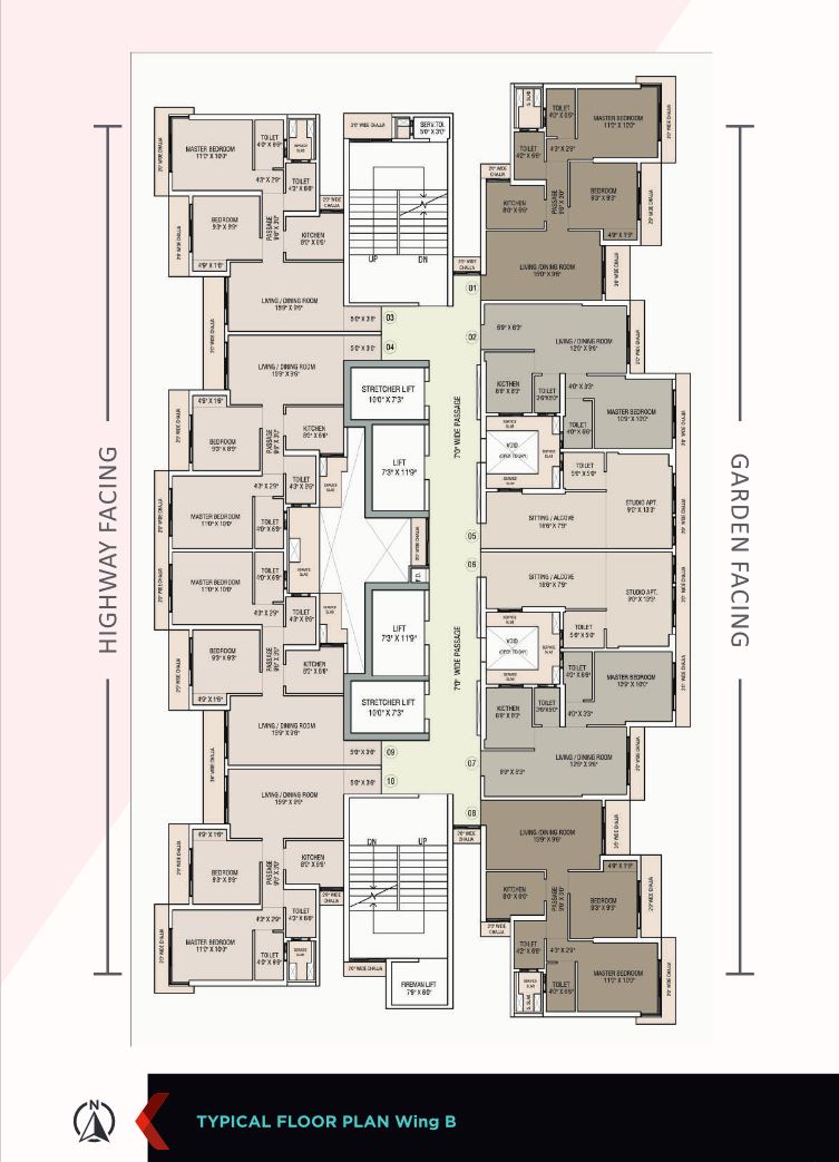 UK Iridium Typical Floor Plan Wing B