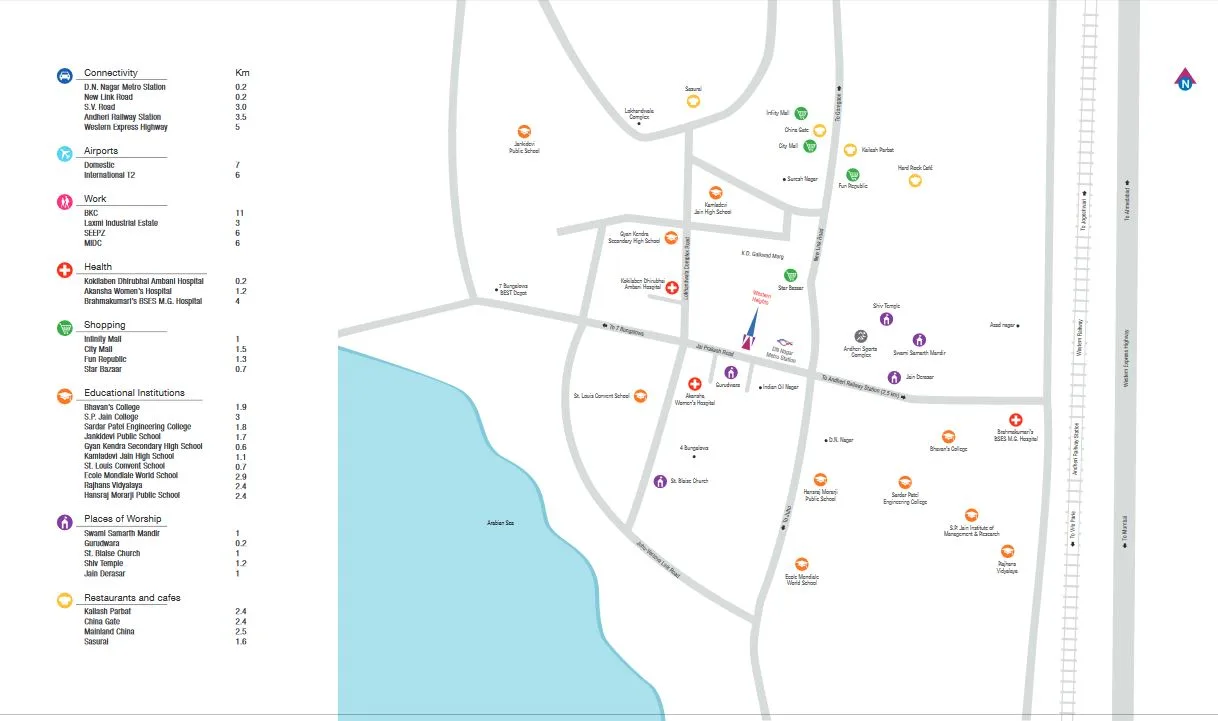 Adani Heights Location Connectivity