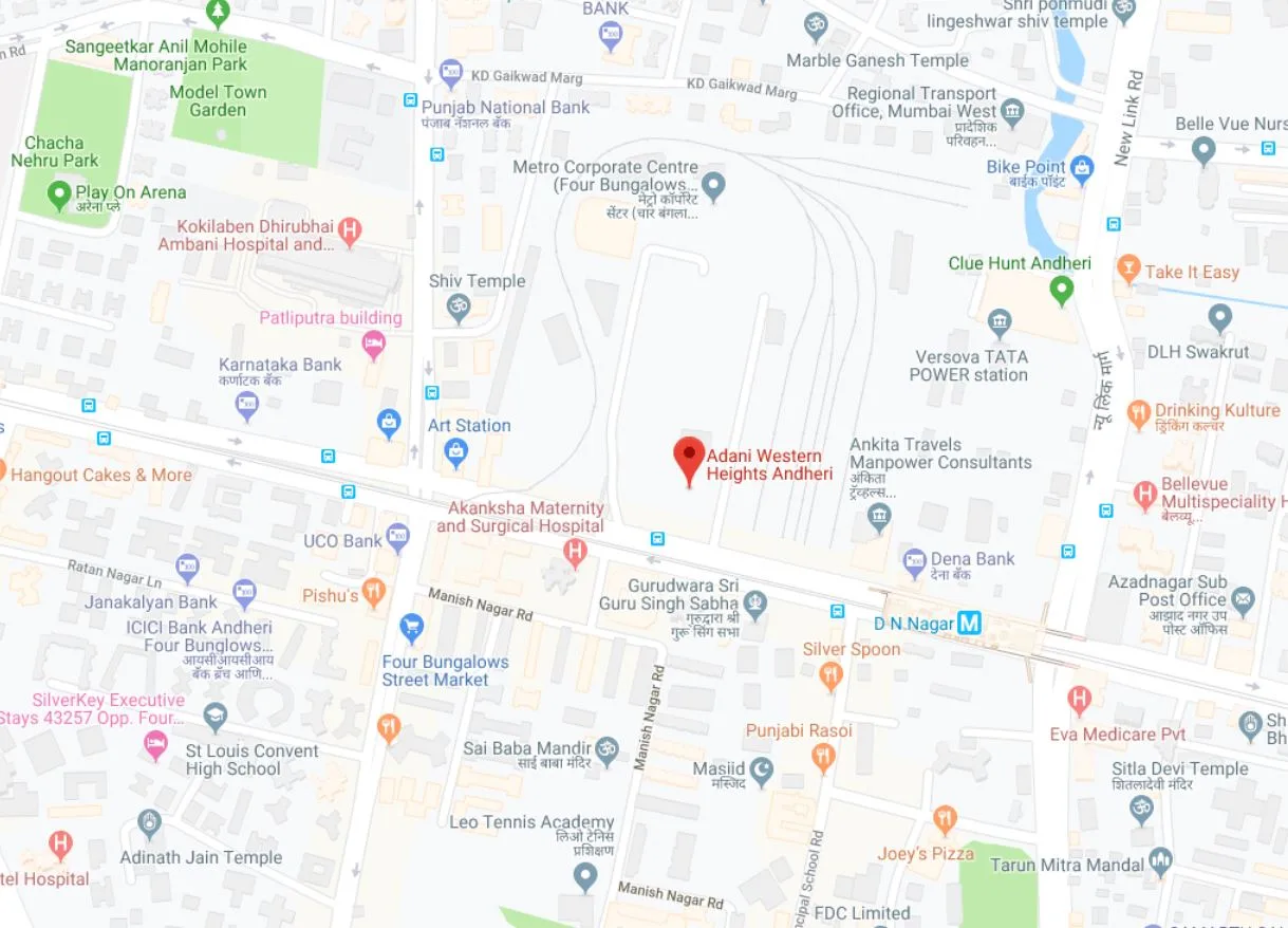 Adani Heights Location Map