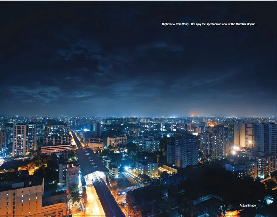 Adani Heights Night View from Wing B