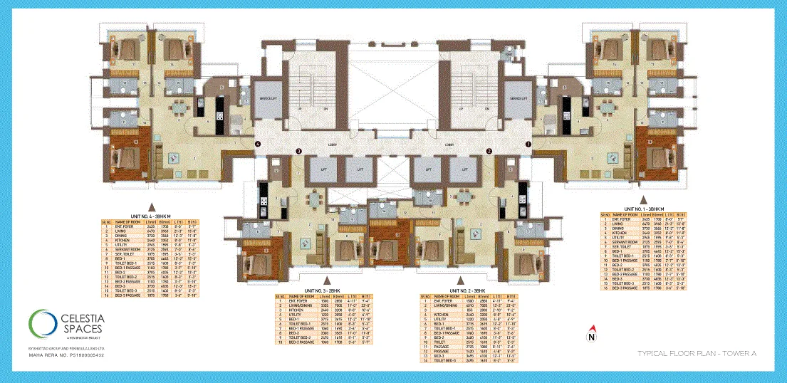 Celestia Spaces Peninsula Typical Floor Plan Tower A