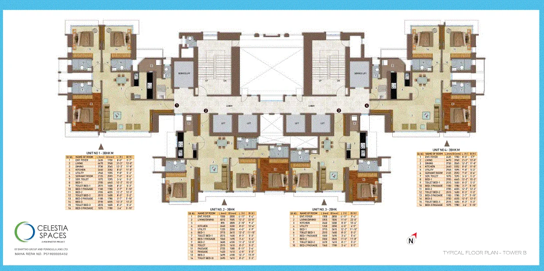 Celestia Spaces Peninsula Typical Floor Plan Tower B