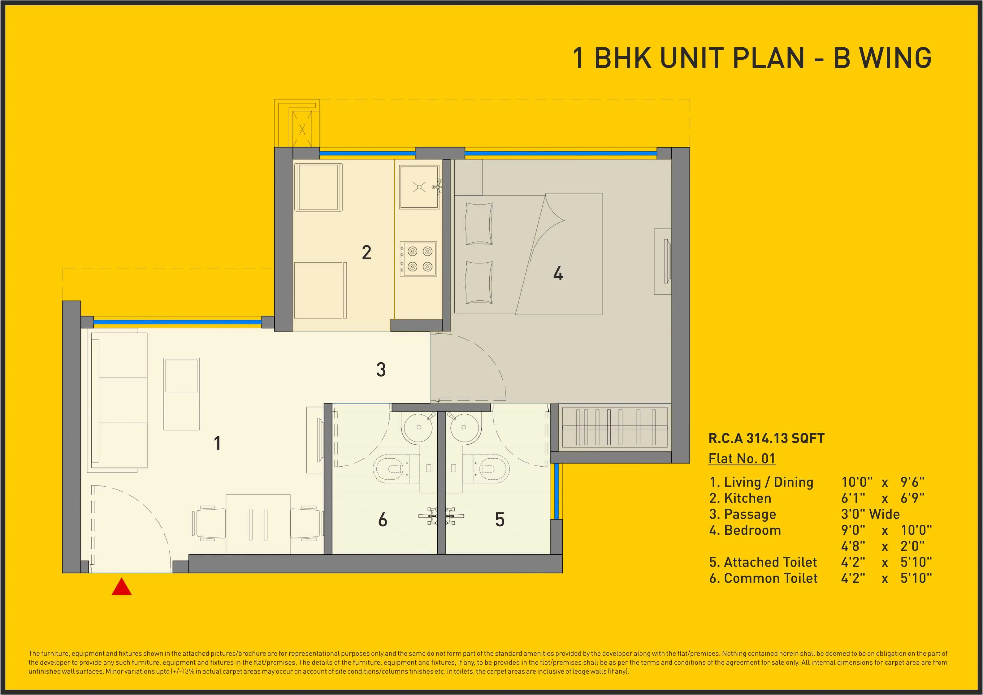 Excellente 1BHK Type2