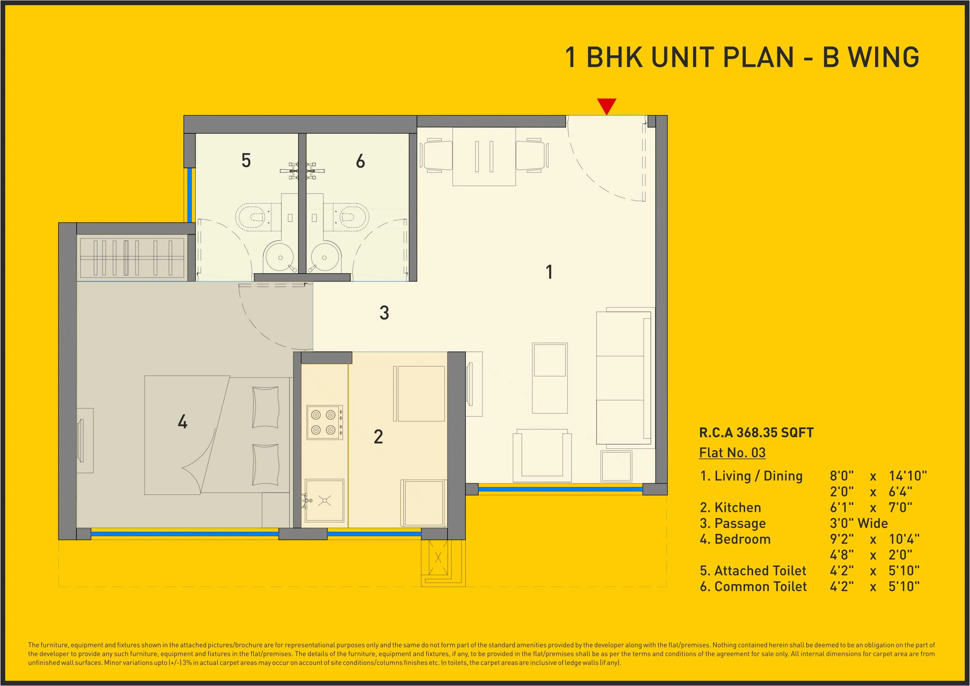 Excellente 1BHK Type3