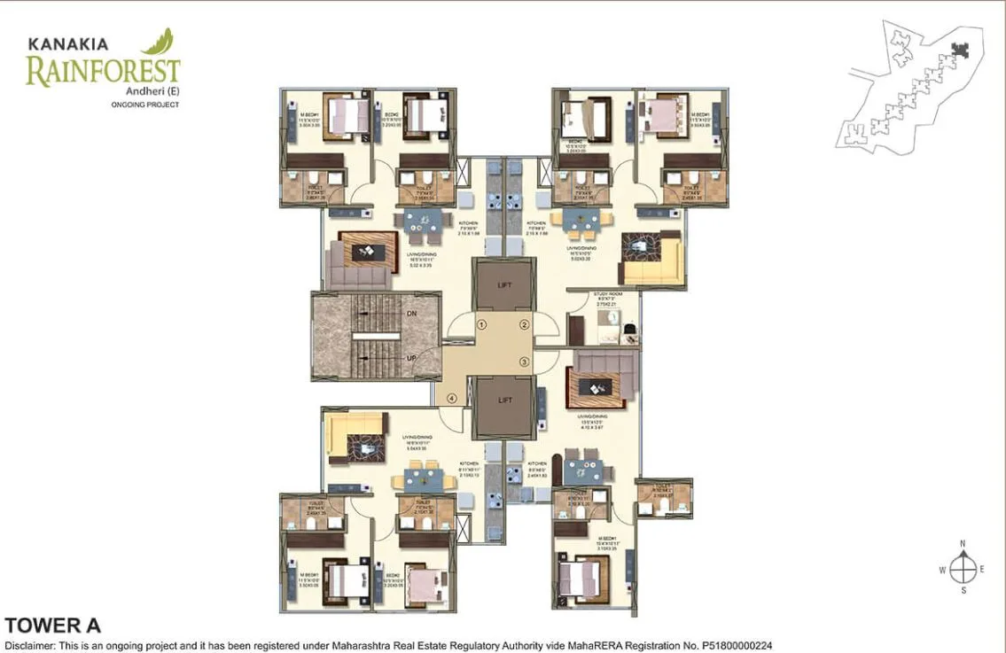 Kanakia Rainforest Tower A FloorPlan