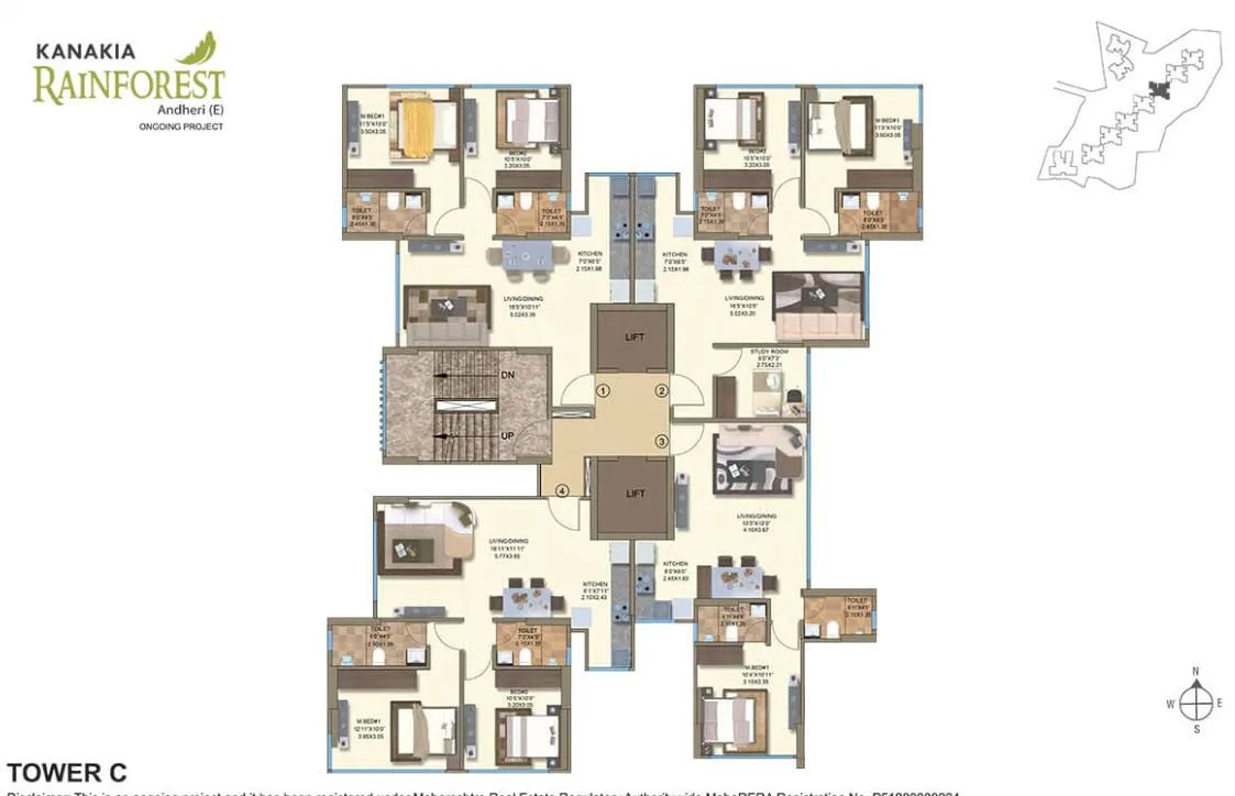 Kanakia Rainforest Tower C FloorPlan
