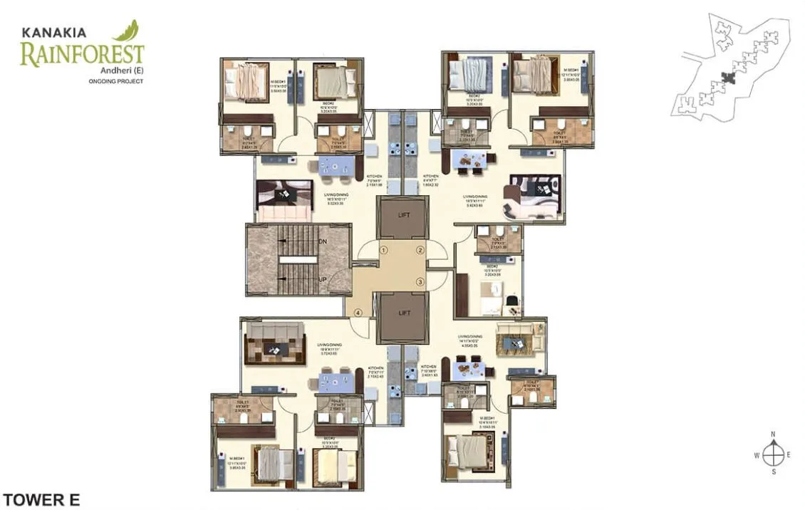 Kanakia Rainforest Tower E FloorPlan