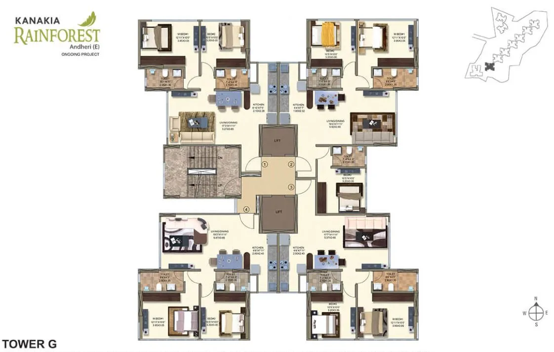 Kanakia Rainforest Tower G FloorPlan