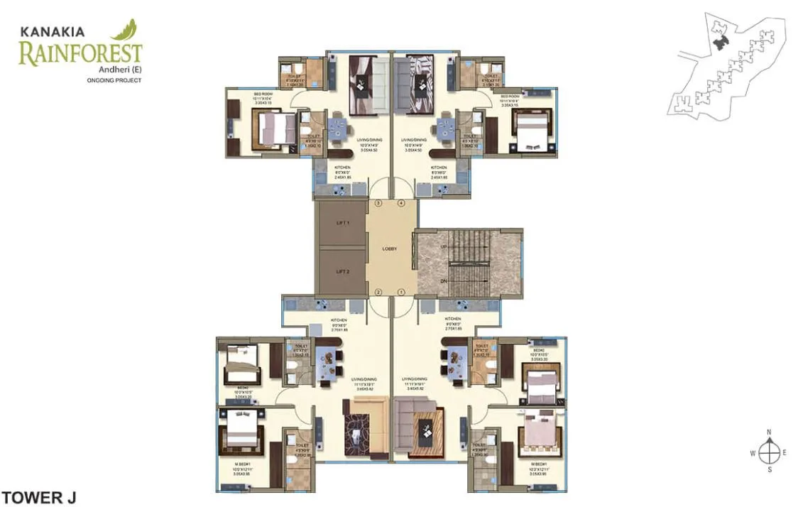 Kanakia Rainforest Tower J FloorPlan