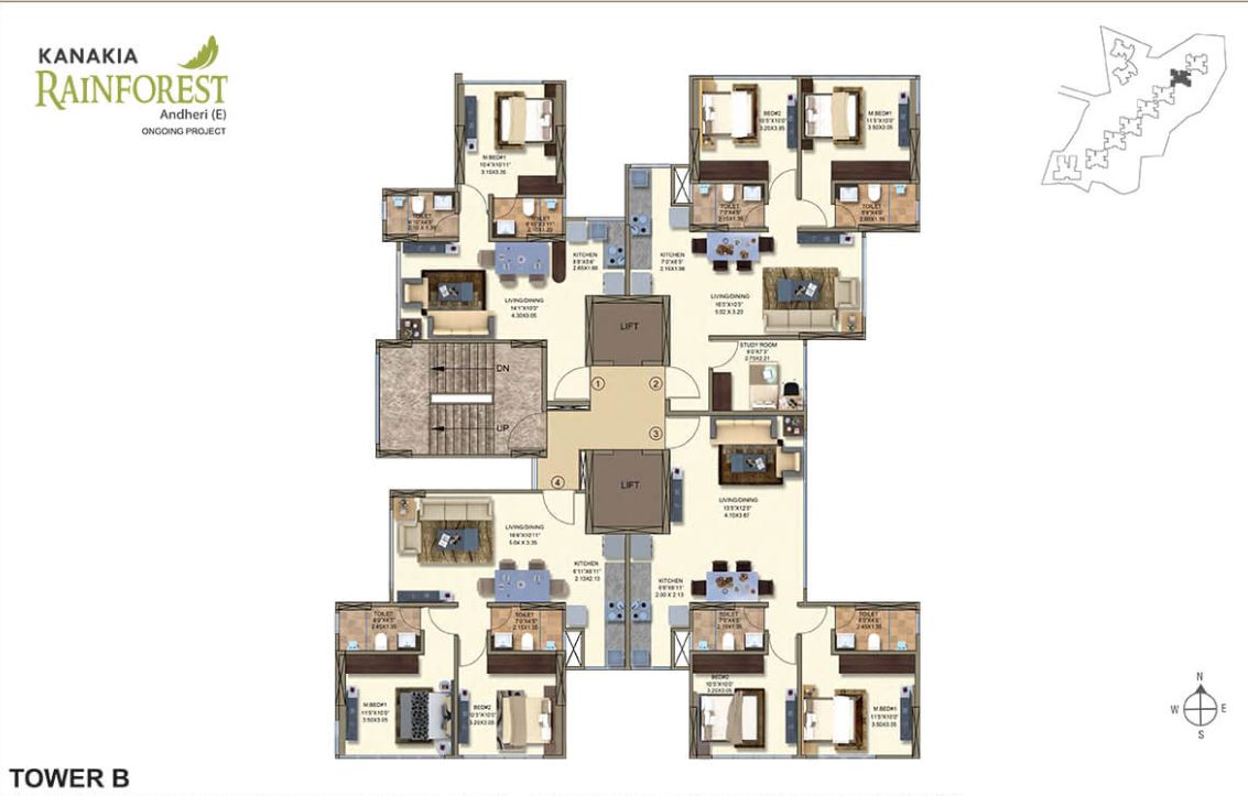 Kanakia Rainforest Tower B FloorPlan