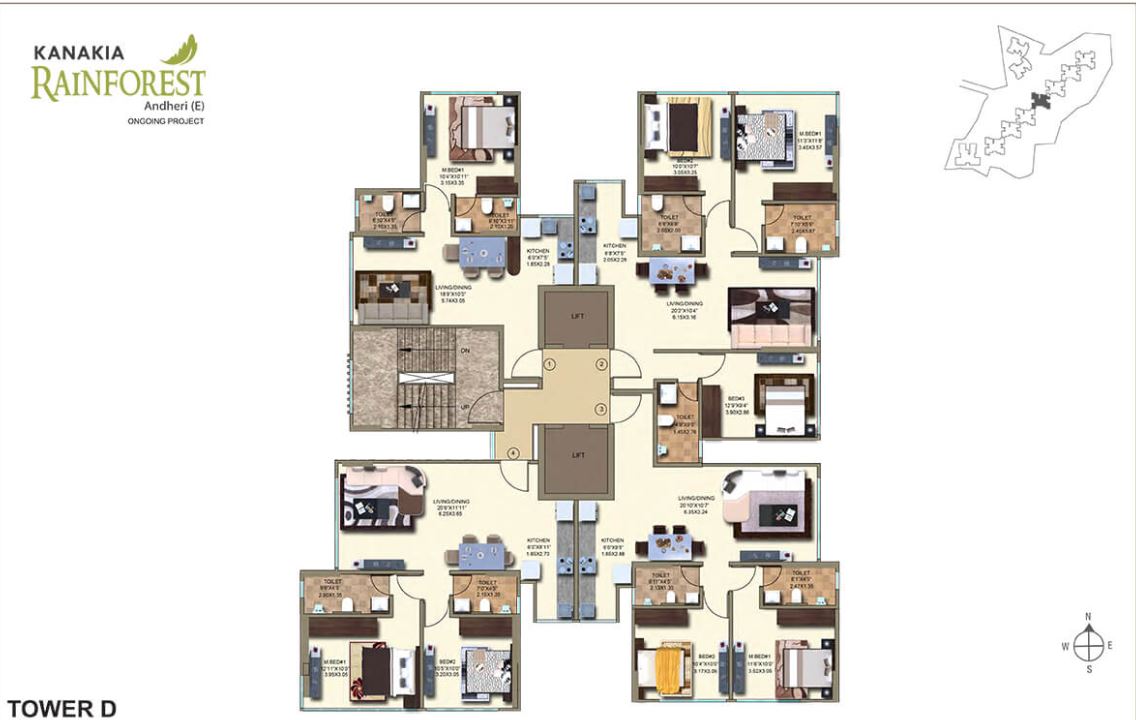 Kanakia Rainforest Tower D FloorPlan