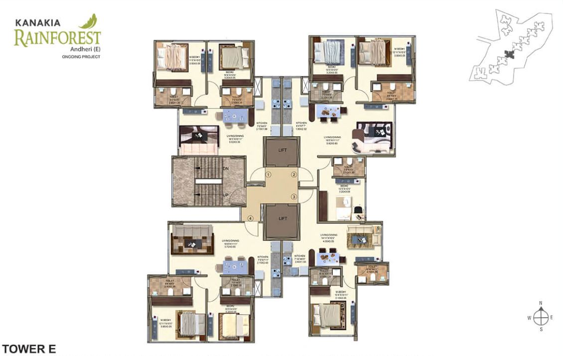 Kanakia Rainforest Tower E FloorPlan