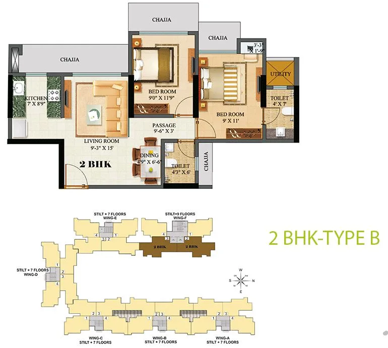 2BHK Plan B