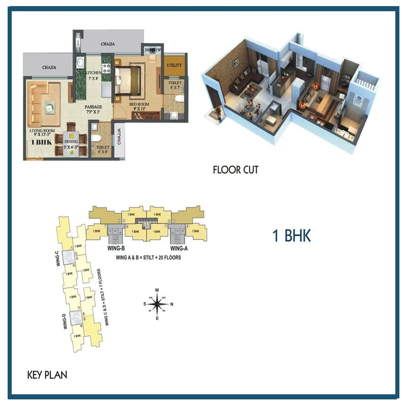 1BHK plan