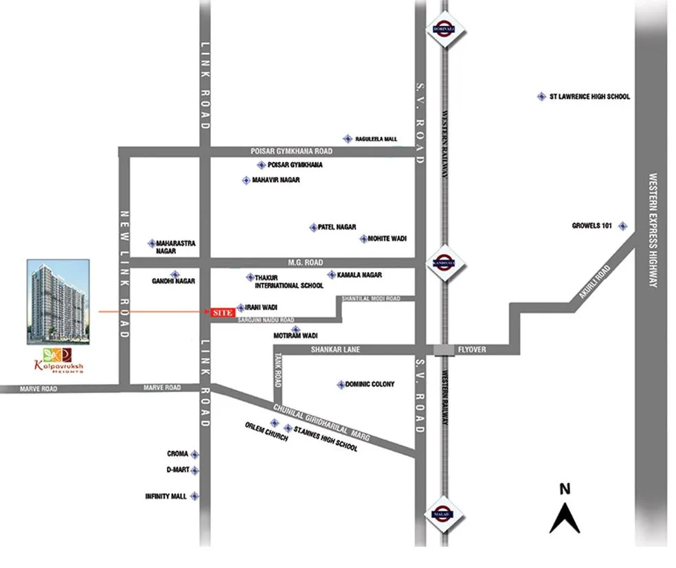 Kalpavruksh Heights Location