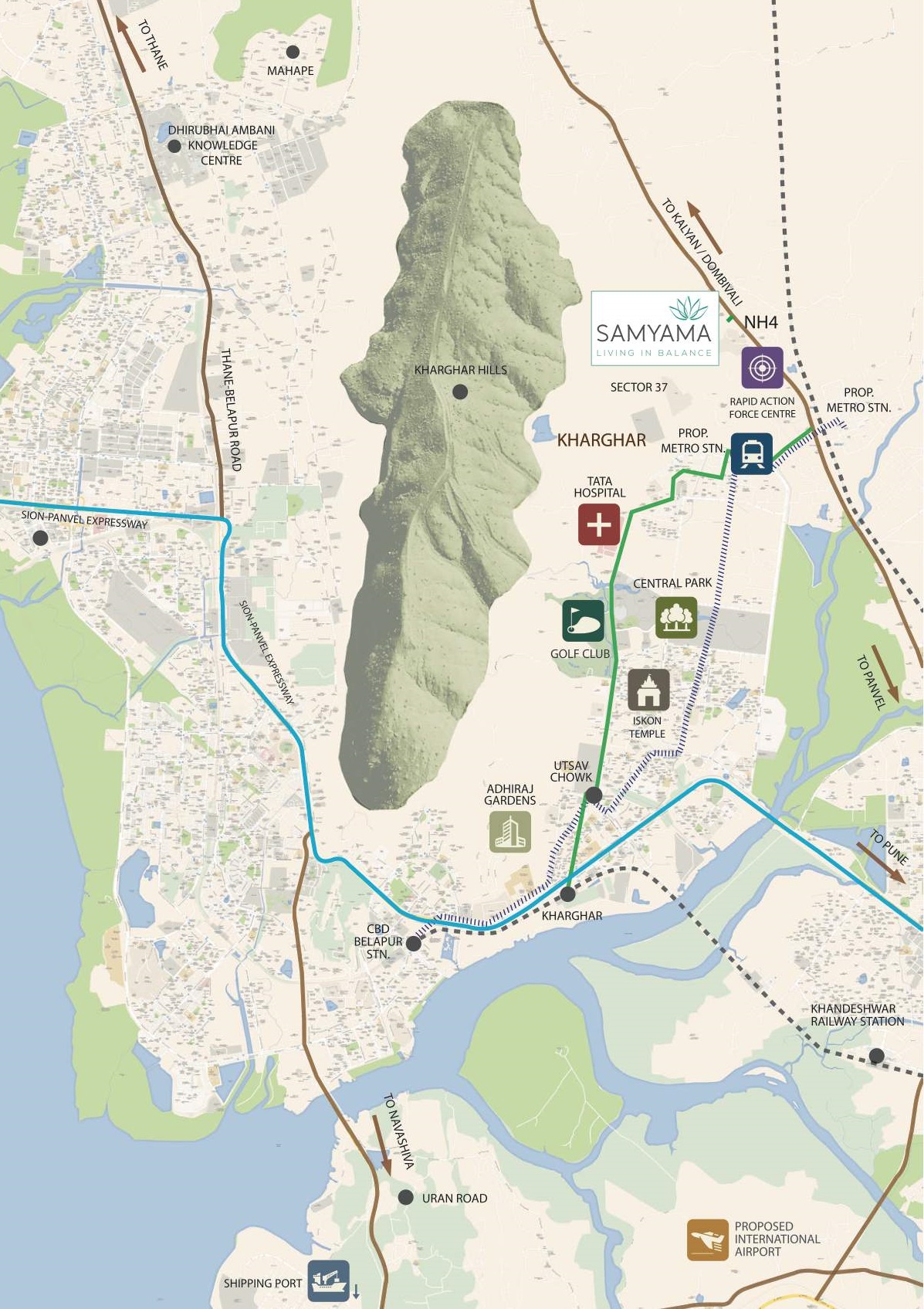 Adhiraj Samyama Location Connectivity