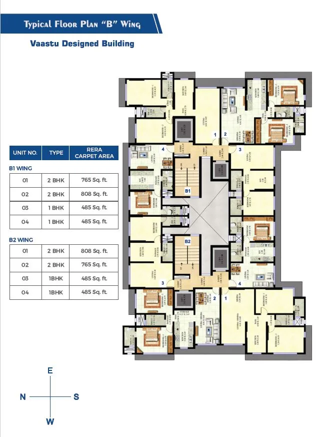 Swaroop Residency Typical Floor Plan Wing B