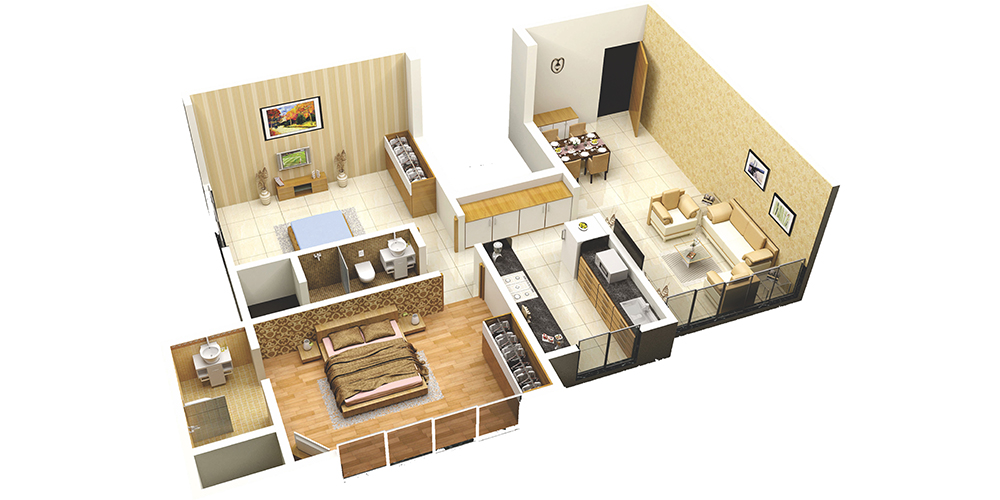 Swaroop Residency 2BHK Plan