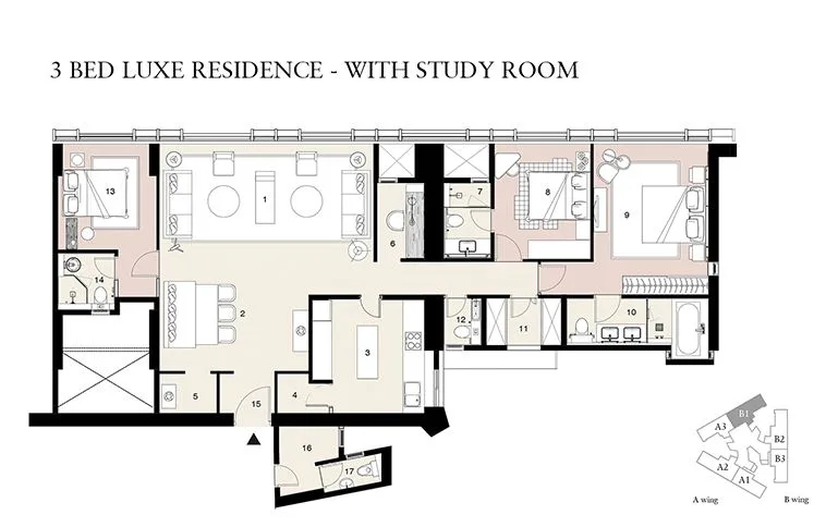 Lodha Trump Tower 3BHK Luxe with study