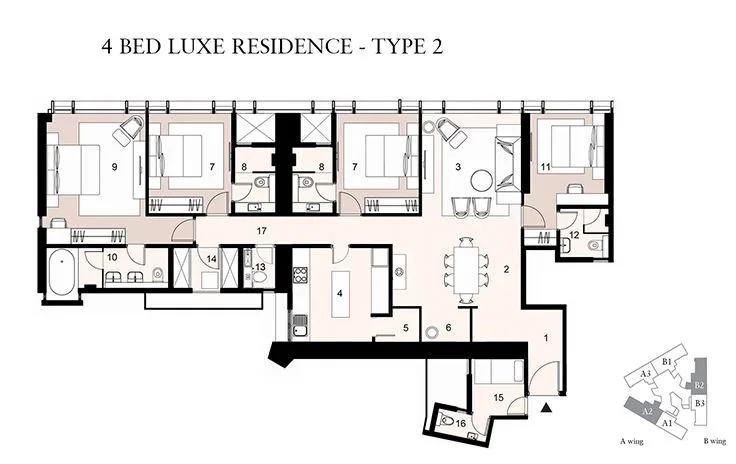 Lodha Trump Tower 4BHK Luxe Type 2