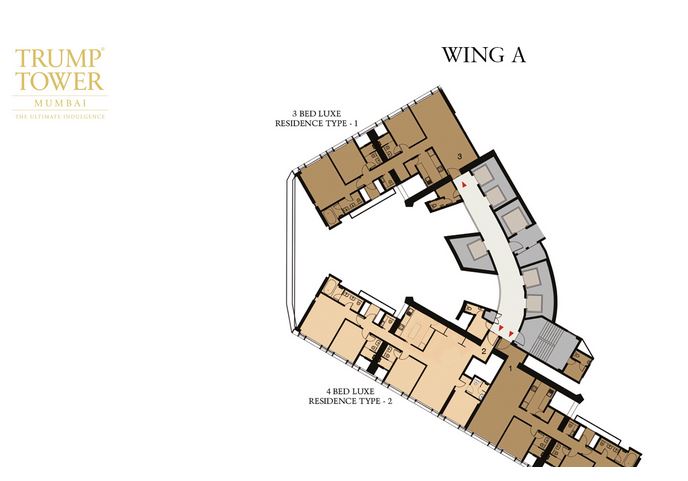 Lodha Trump Tower Wing A Floor Plan