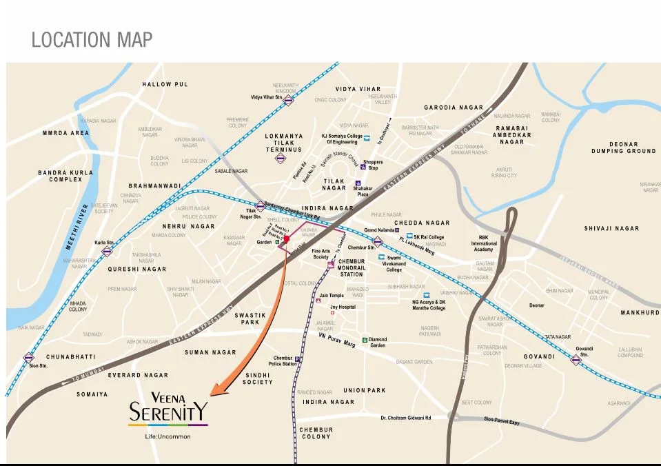 Veena Serenity Location Map