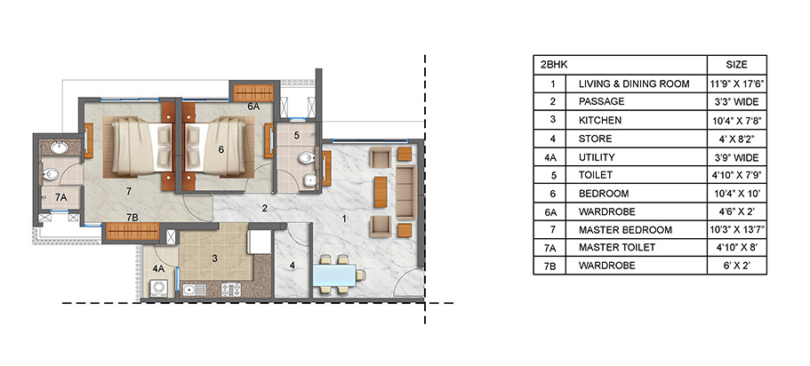 2BHK Layout