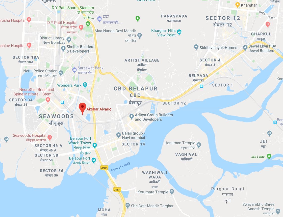 Akshar Alvario Location Map