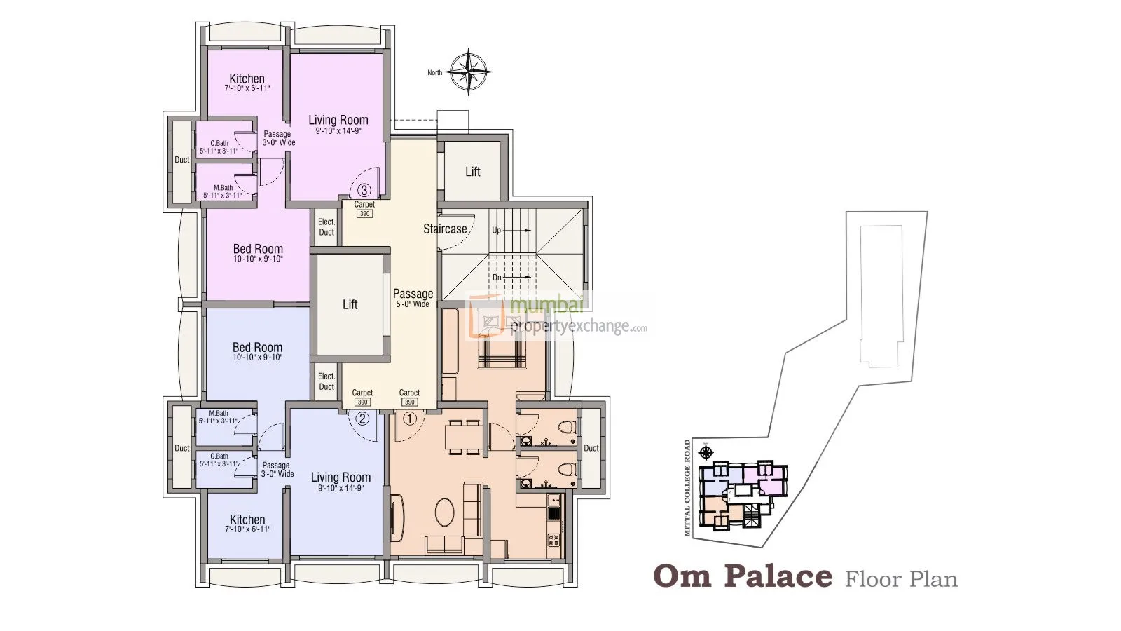 1 BHK Floor Plan