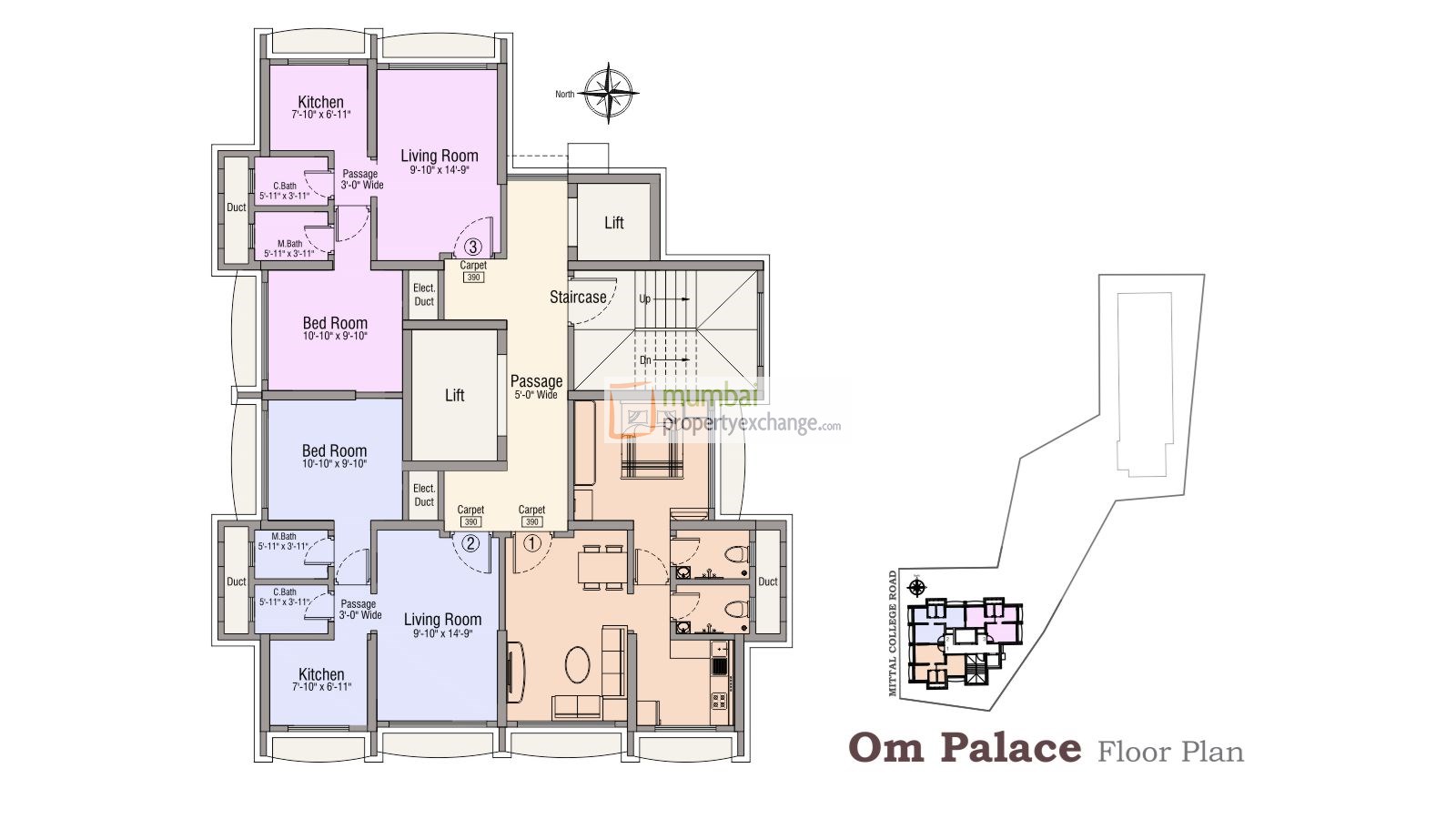 1 BHK Floor Plan