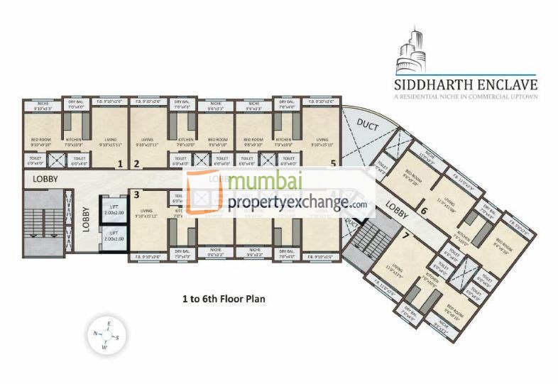 Floor Plan 1st to 6th Flr