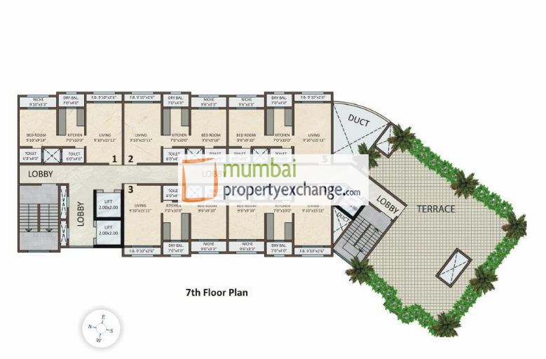 Floor Plan 7th Flr