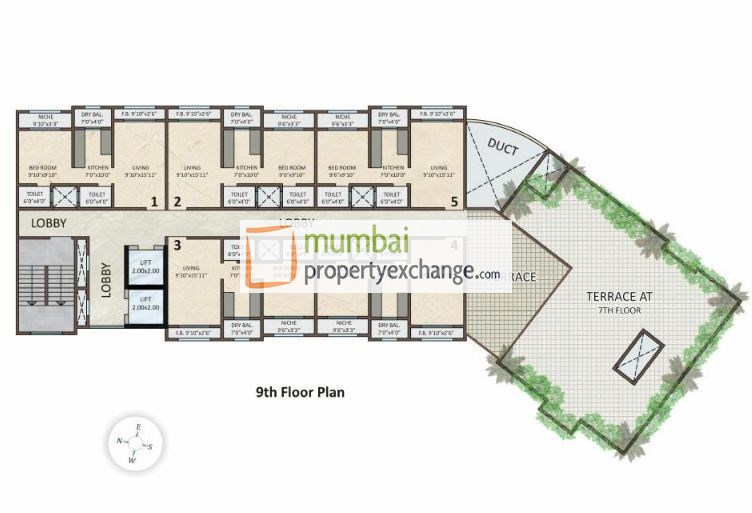 Floor Plan 9th Flr