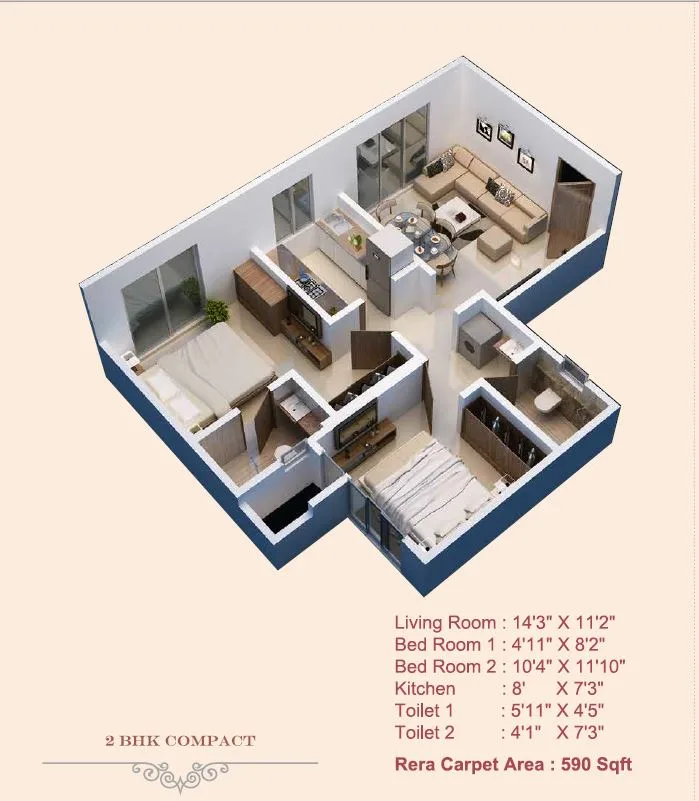 Avant Heritage 2BHK Compact